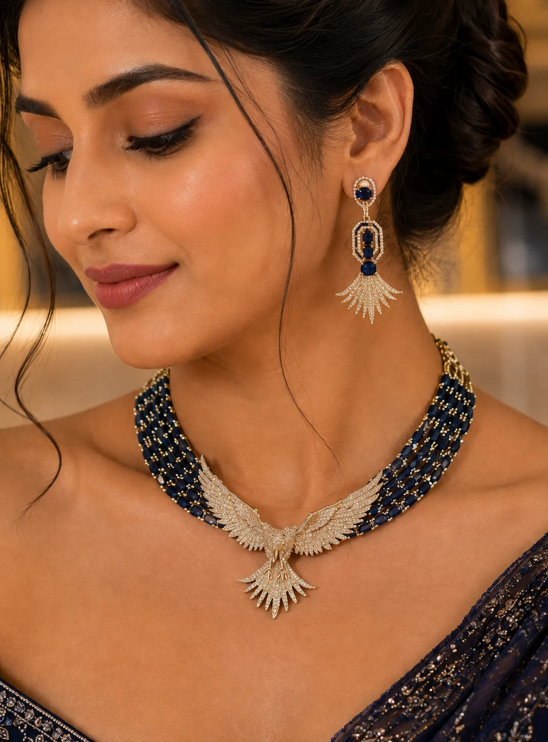 Midnight Phoenix Necklace Set — Havnme fashion UAE