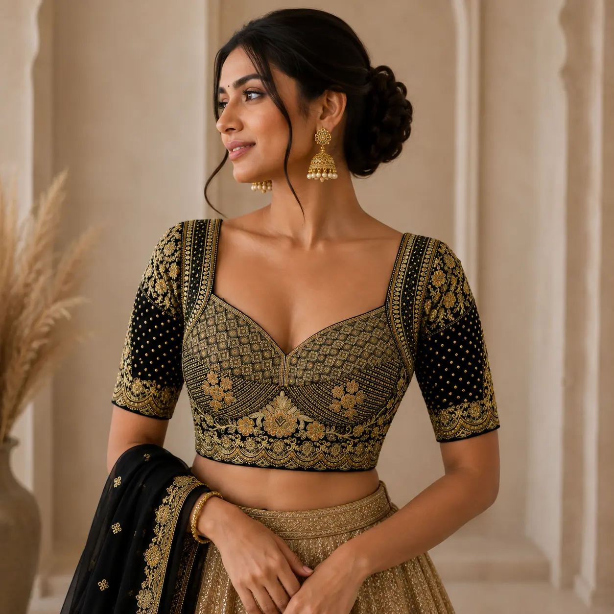 Midnight Maharani Blouse — Havnme fashion UAE
