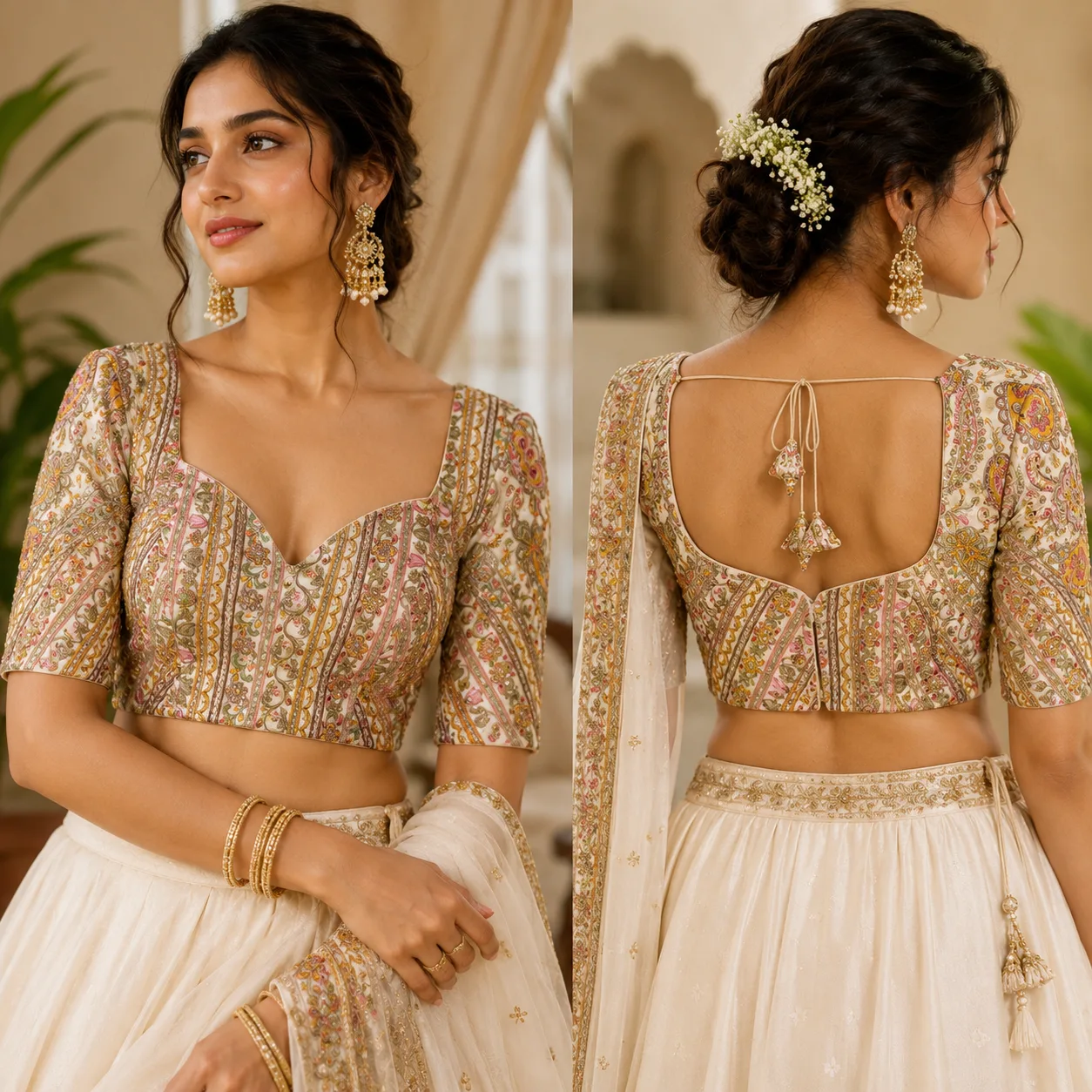 Ivory Blossom Blouse — Havnme fashion UAE