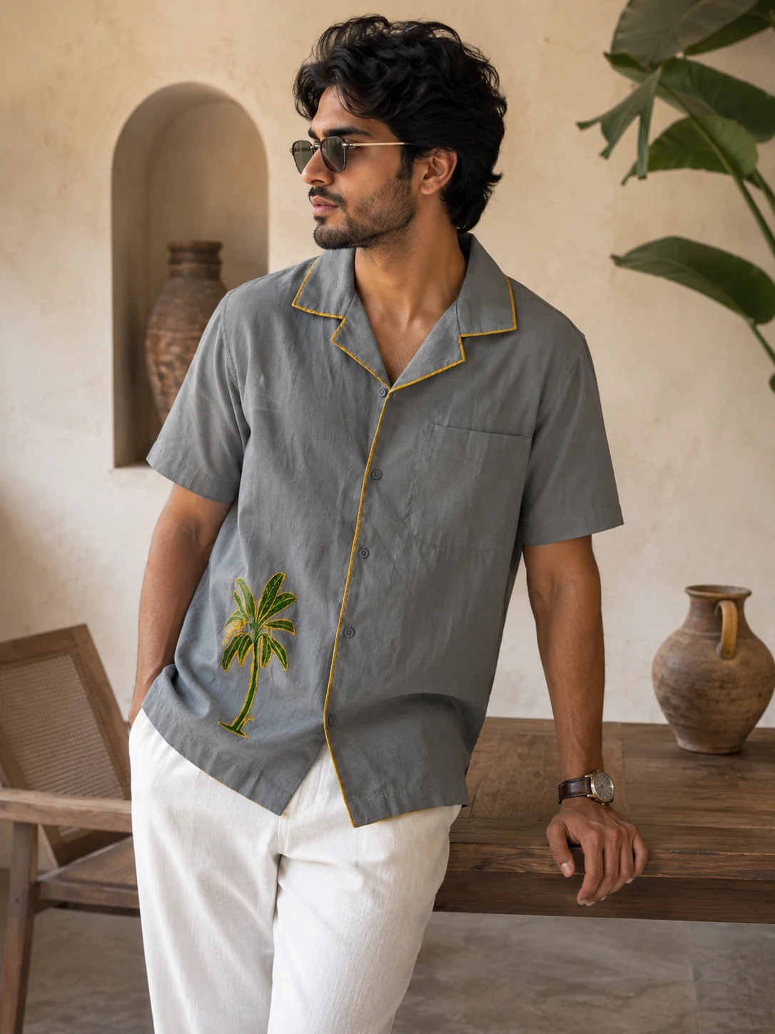 Thengu Hand-Painted Shirt — Havnme fashion UAE