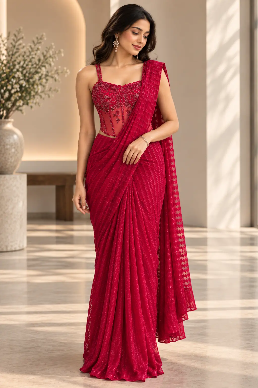Ruby Rose Corset Saree — Havnme fashion UAE