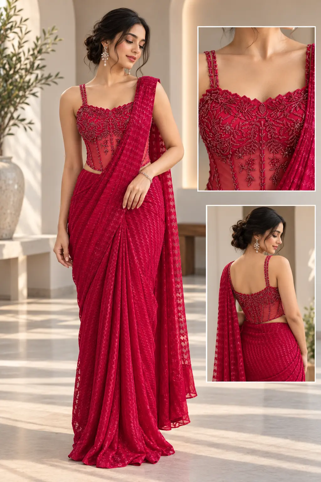 Ruby Rose Corset Saree